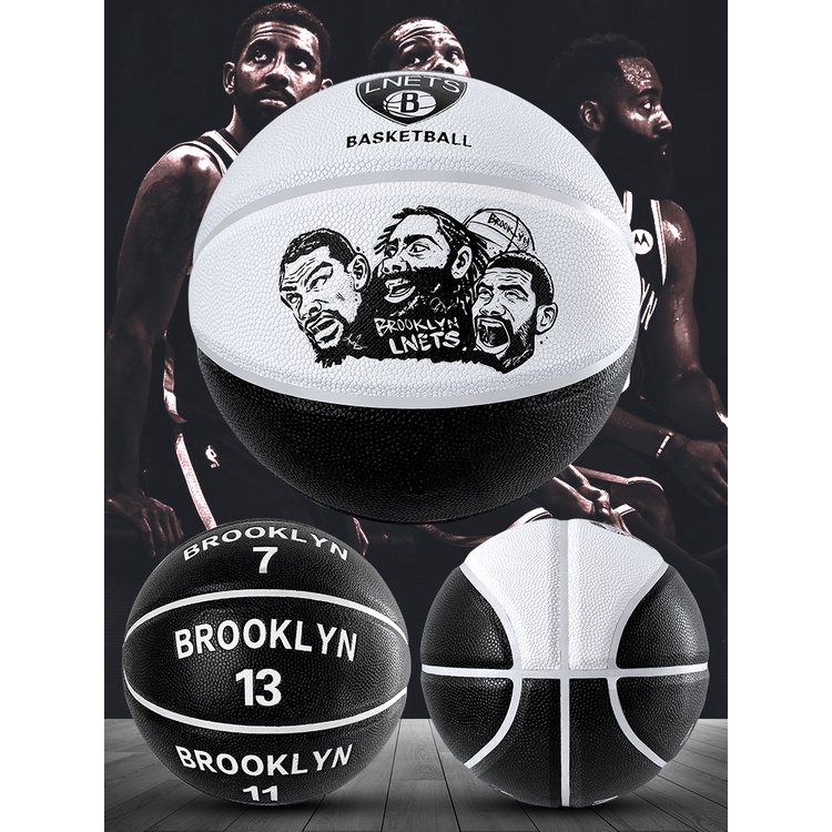 Bóng Rổ Brooklyn Nets Size Số 7 Da PU Cao Cấp Thi Đấu Sân Bóng Rổ Trong Nhà Indoor Và Ngoài Trời Outdoor