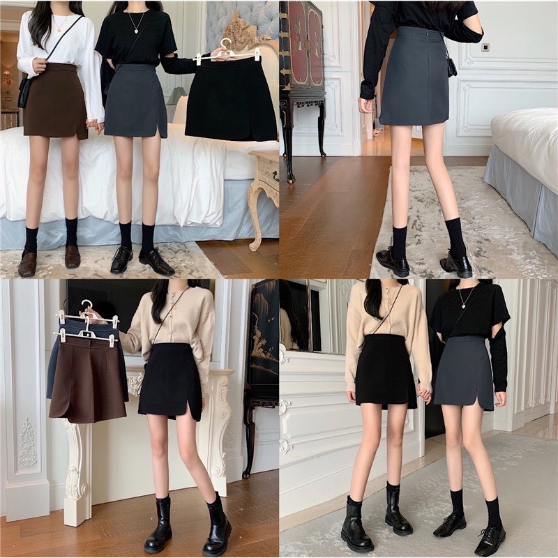Chân váy chữ a ngắn xẻ bên có quần trong_216 | BigBuy360 - bigbuy360.vn