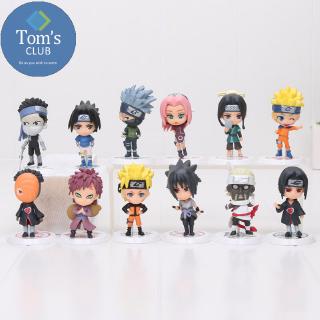 6pcs/set PVC Action Figure Japan Anime Naruto Sakura Kakashi Sasuke Haku Zabuza Q Version Naruto Model Toy