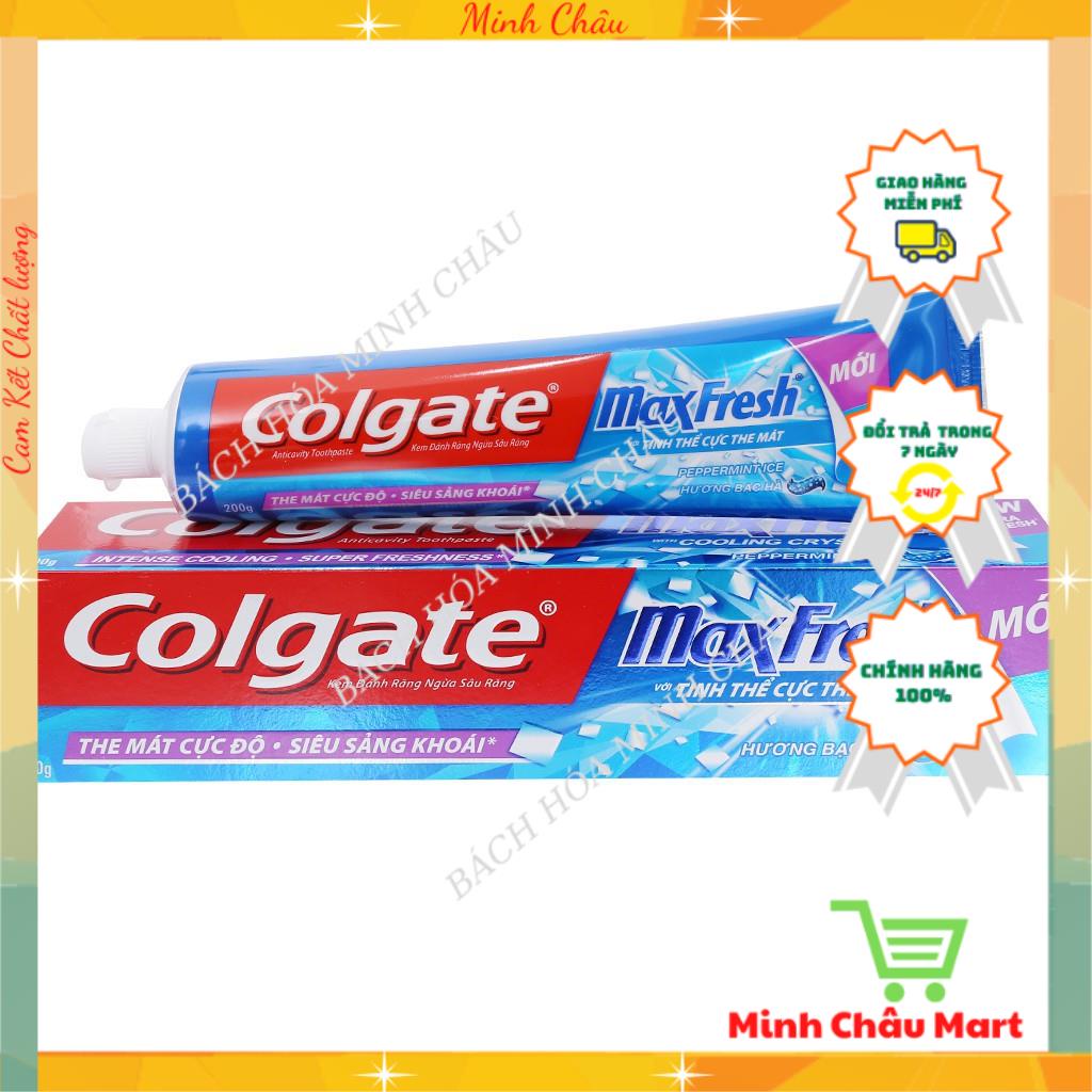 Kem Đánh Răng Colgate Maxfresh Hương Bạc Hà/ Trà Xanh/ Tinh Chất Than Tre Tuýp 200g