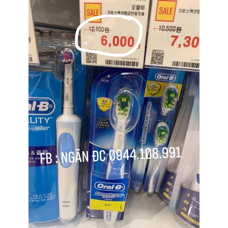 Bàn chải điện Oral-B Cross Action [chạy pin]