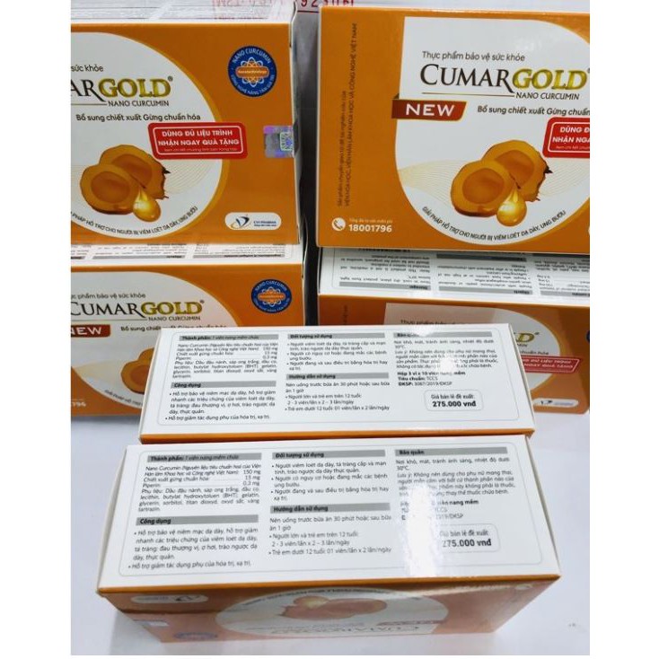 CumarGold Nano Curcumin New - Hỗ Trợ Bảo Vệ Niêm Mạc Dạ Dày - Hộp 30 viên - Top1pharmacy