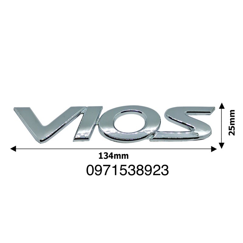 tem logo chữ VIOS dán đuôi xe