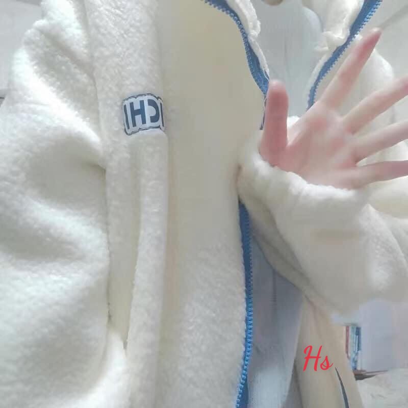 Áo KHoác Nỉ Nữ Lông Cừu Thêu Chữ CB | BigBuy360 - bigbuy360.vn