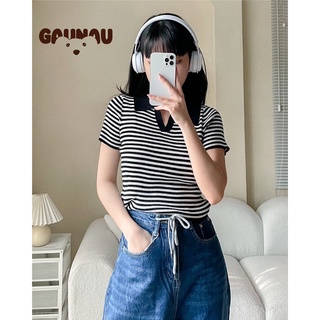 Áo kẻ ngang dáng ôm [Gau Nau]