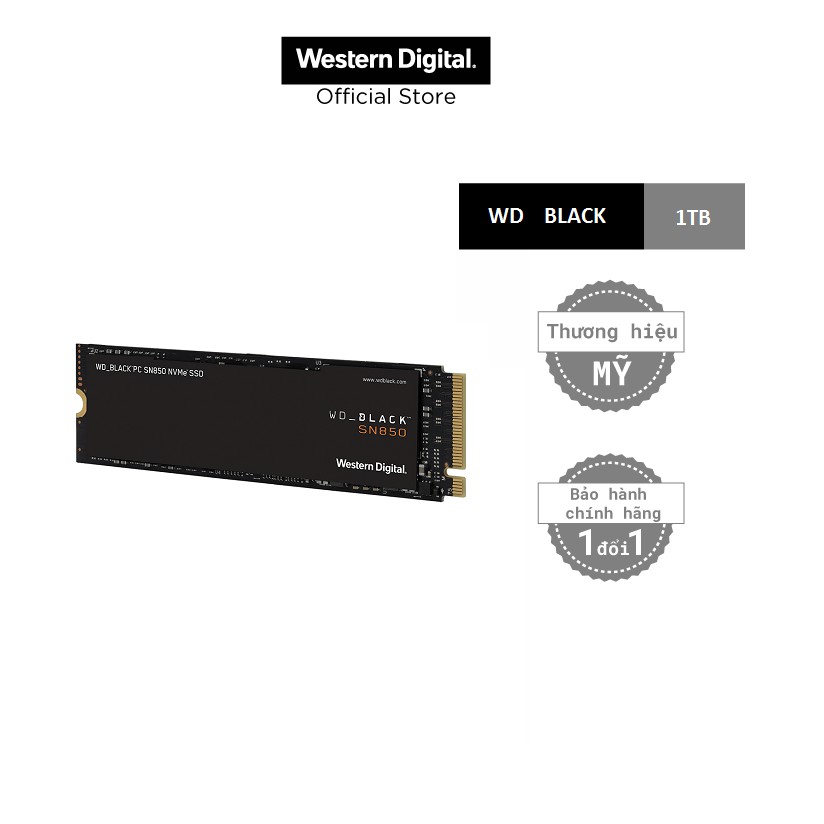 SSD WD Black SN750 1TB NVME M.2 2280 - WDS100T3X0C