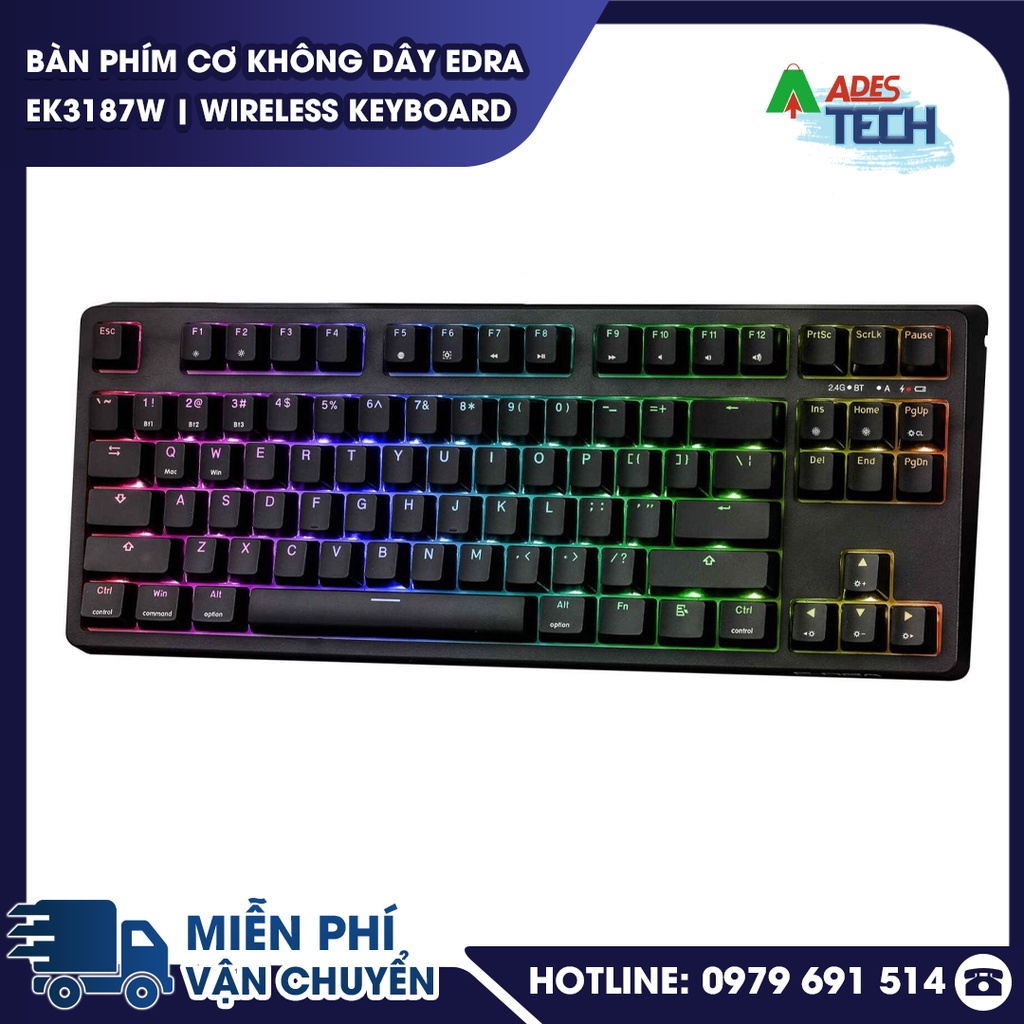 Bàn Phím Cơ Không Dây EDRA EK3187W | Wireless Keyboard