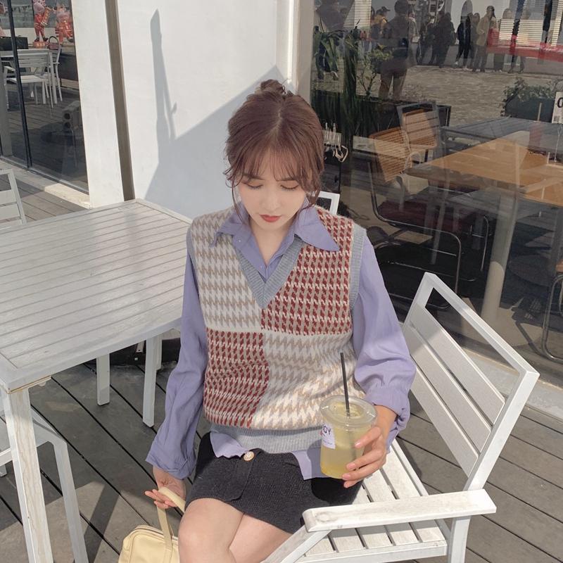 Áo len không tay dáng rộng thiết kế mới thời trang theo phong cách hàn quốc dành cho nữ