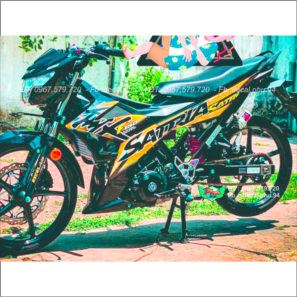 Tem Rời Satria vàng đen hayabusa (J)