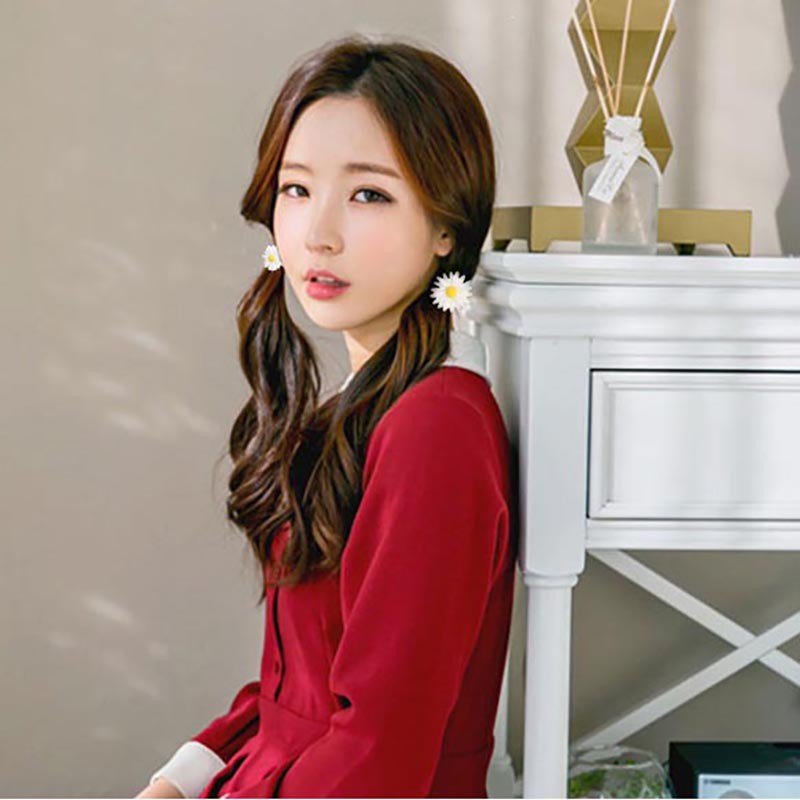 Kẹp tóc kim loại hình hoa xinh xắn cho nữ