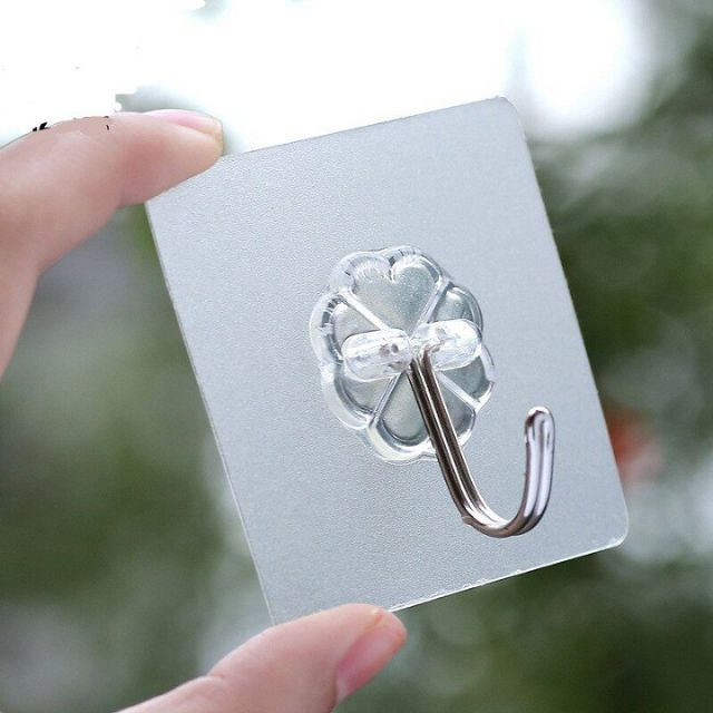 Móc Dán Tường Siêu Dính Trong Suốt Chịu Lực Tốt Treo Tường Chắc Chắn 6x6 cm 1K