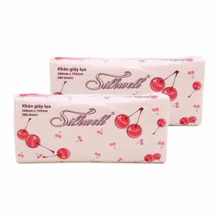 Khăn giấy rút Silkwell 280 tờ, 2 lớp giấy dai mịn, gói to