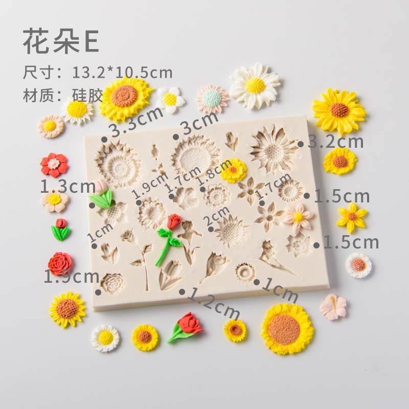 Khuôn hoa silicone nhiều mẫu