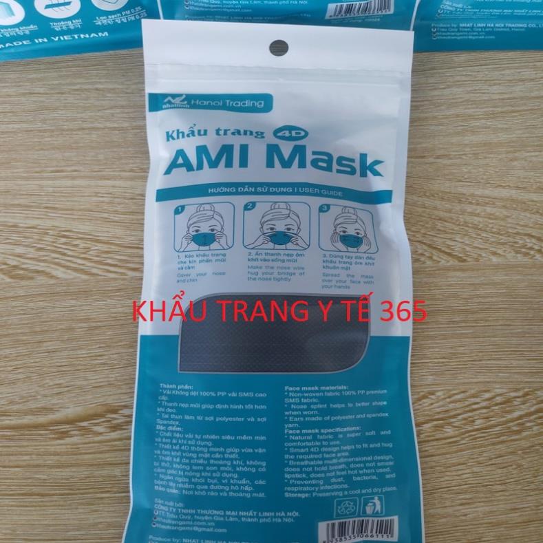 Sét 10 Chiếc Khẩu trang y tế 4D,AMI MASK KF94, Cá, Chuẩn 4 Lớp Kháng Khuẩn