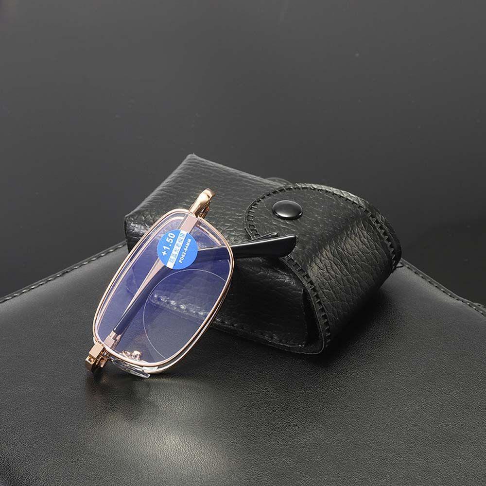 Kính Đọc Sách Chống Ánh Sáng Xanh Chống Bức Xạ Có Thể Gập Lại Kèm Hộp Đựng Tiện Dụng Cho Nam MXMUSTY