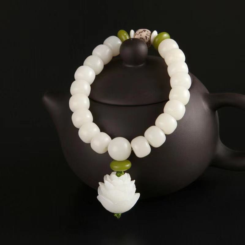 10MM white jade bracelet