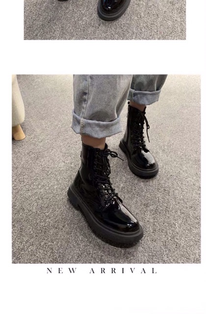 (Sẵn 39)✨ Bốt cao cổ có khoá cạnh da PU Ulzzang bóng cá linh lung linh nổi bật_ ảnh thật cuối | BigBuy360 - bigbuy360.vn