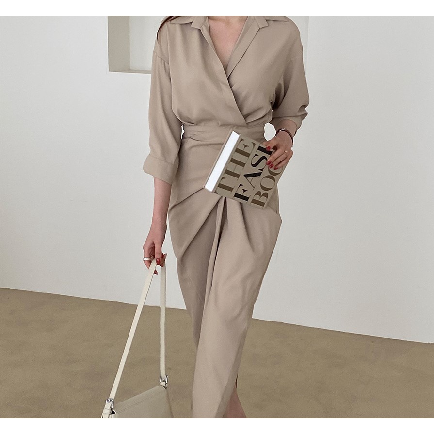 / Váy sơ mi buộc nơ eo