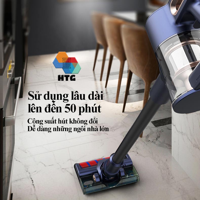 Máy Hút Bụi Không Dây Gia Đình XINSHE Zero Z5 Plus, hút và lau, lực hút siêu mạnh 25000Pa, dùng đến 50 phút, hút nệm