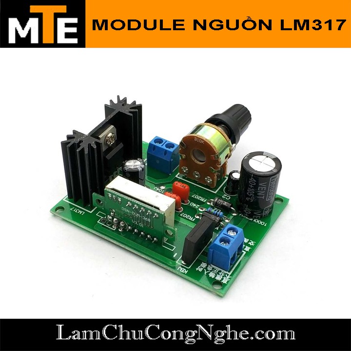 Mạch nguồn hạ áp LM317 hiển thị led 7 thanh có điều chỉnh điện áp Từ 1.25V Đến 30V 2A - Module nguồn