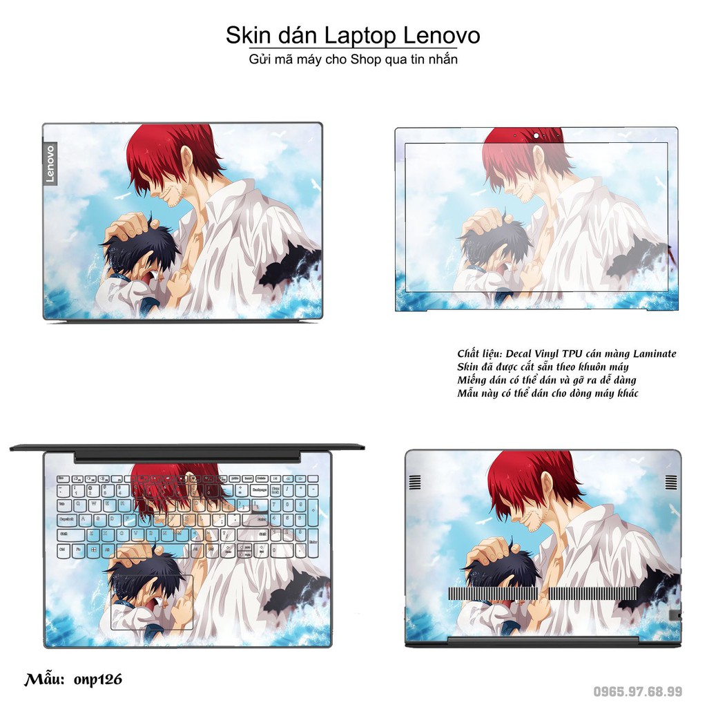 Skin dán Laptop Lenovo in hình One Piece _nhiều mẫu 14 (inbox mã máy cho Shop)