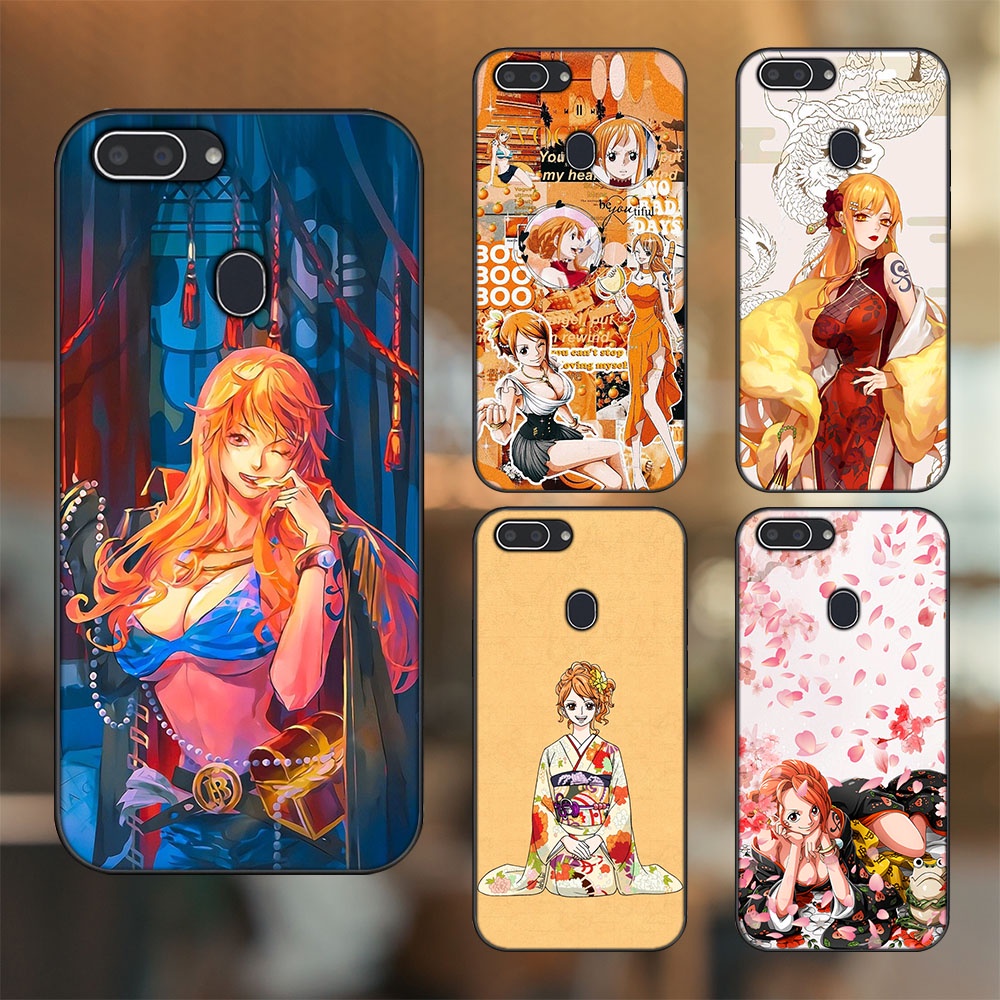 Ốp lưng Realme 2 viền đen in hình Nami One Piece Đảo Hải Tặc