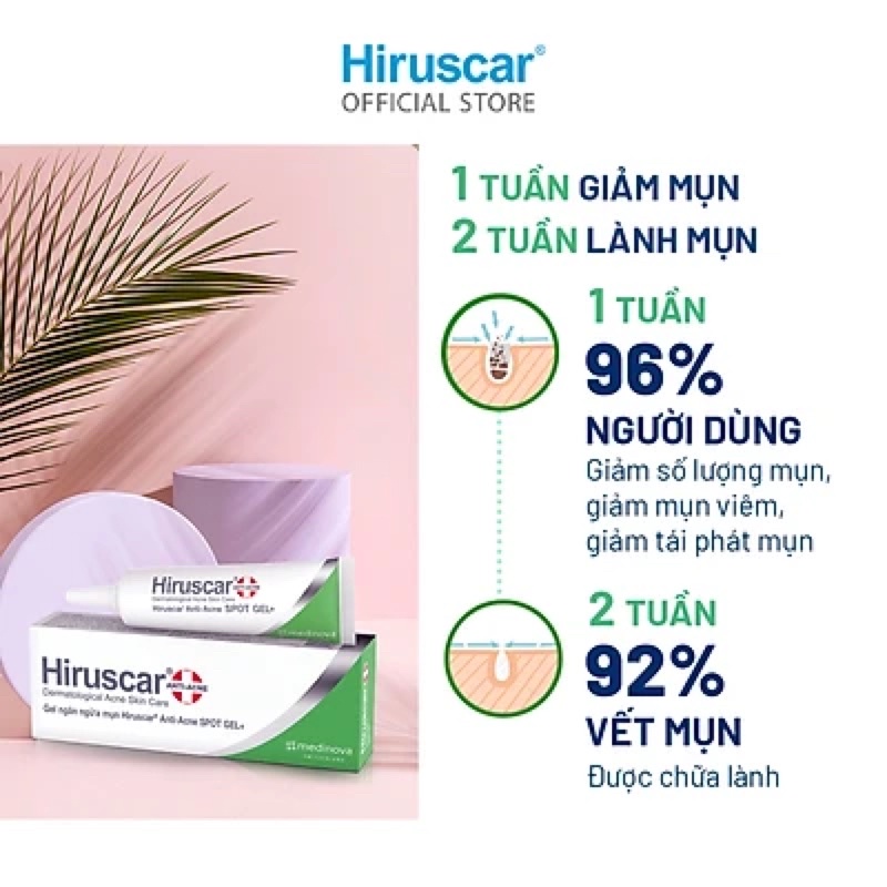 Gel Xử Lý Mụn Hiruscar Anti-Acne Spot Gel + 10G