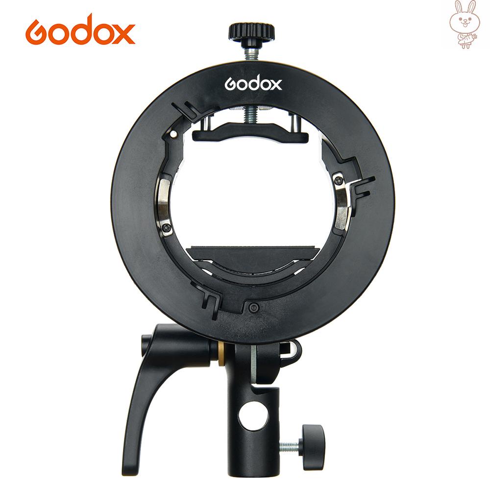 RD Godox S2 Portable Flash S-type Holder Speedlite Bracket with Bowens Mount for Godox V1 Serie V860II Series TT350 Series AD400Pro AD200Pro Series Speedlite Flash for Bowens Mount Flash Snoot Softbox Reflector Beauty Dish