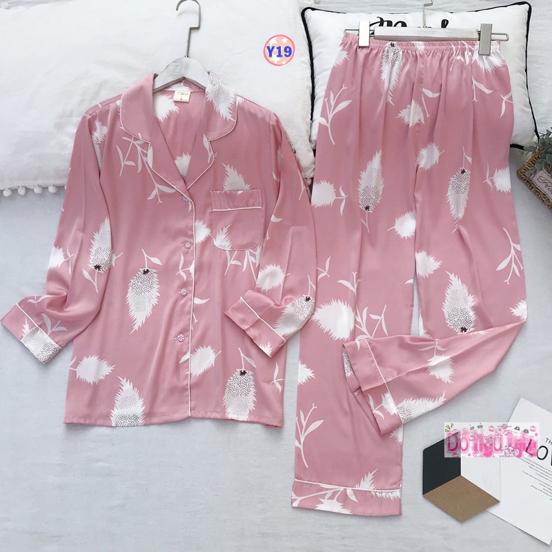 Pijama Lụa Dài Tay Cao Cấp Y19