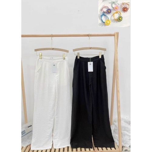 Quần đũi nữ dài ông rộng suông culottes trắng Hàn Quốc cao cấp G-SPORTS