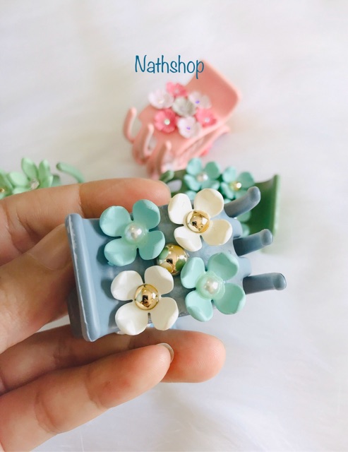 Kẹp càng cua bông hoa Handmade 5 răng