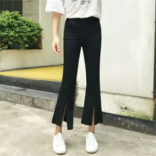 Quần ống loe xẻ tà