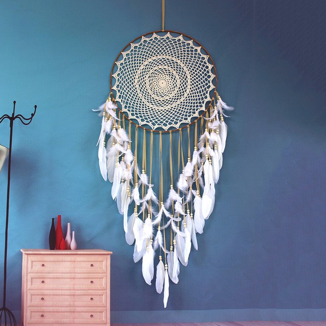 Dreamcatcher dệt tay thủ công nhiều tầng làm từ cotton trang trí nhà, shop, cafe phong cách Nordic Land