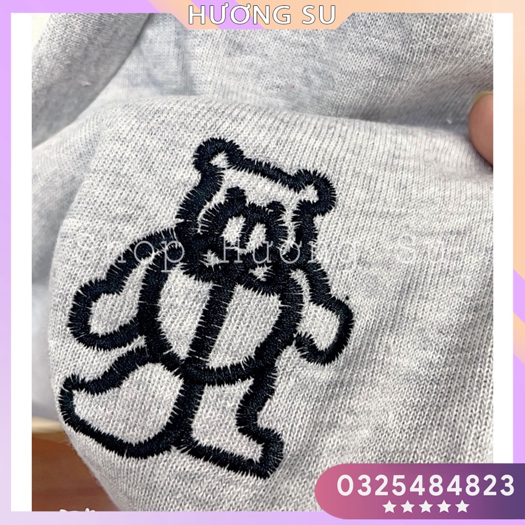 [Rẻ vô địch] Áo gile Nam Nữ Unisex  Cotton Thêu Hình gấu - Hương Su
