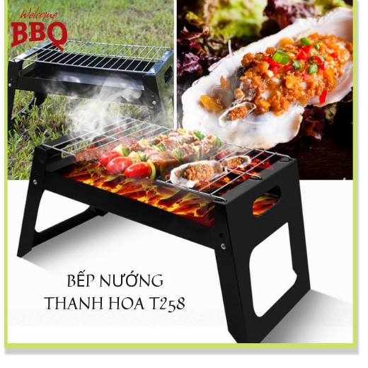 Bếp Nướng Than Hoa Ngoài Trời BBQ  KHÔNG KHÓI T258