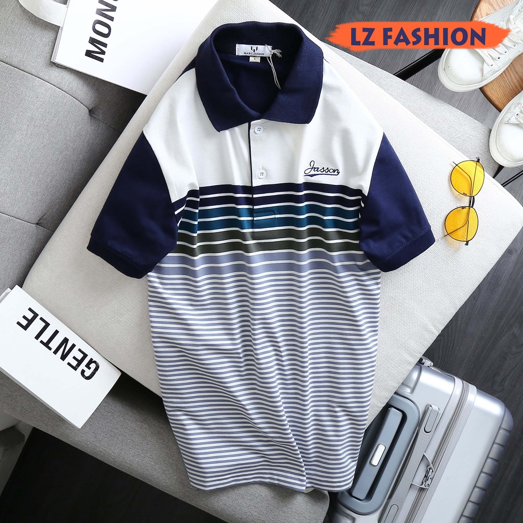 [Ảnh Thật] Áo Thun Polo Nam Sọc Thời Trang, Chất Thun Cotton Mịn Mát, Thời Trang Nam Cực Nam Tính - LZ FASHION - PS147