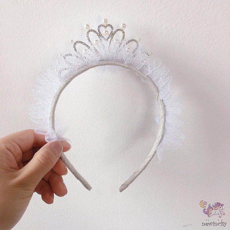 Băng đô đính ngọc trai phong cách Hàn Quốc cho bé gái