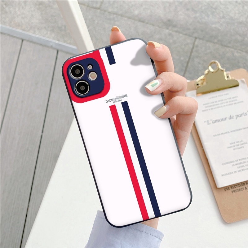 Ốp iphone THÔM Brown ốp cạnh vuông dẻo ip 6splus/7/7plus/8/8plus/x/xr/xs/11/12/pro/max/plus/13promax nn001