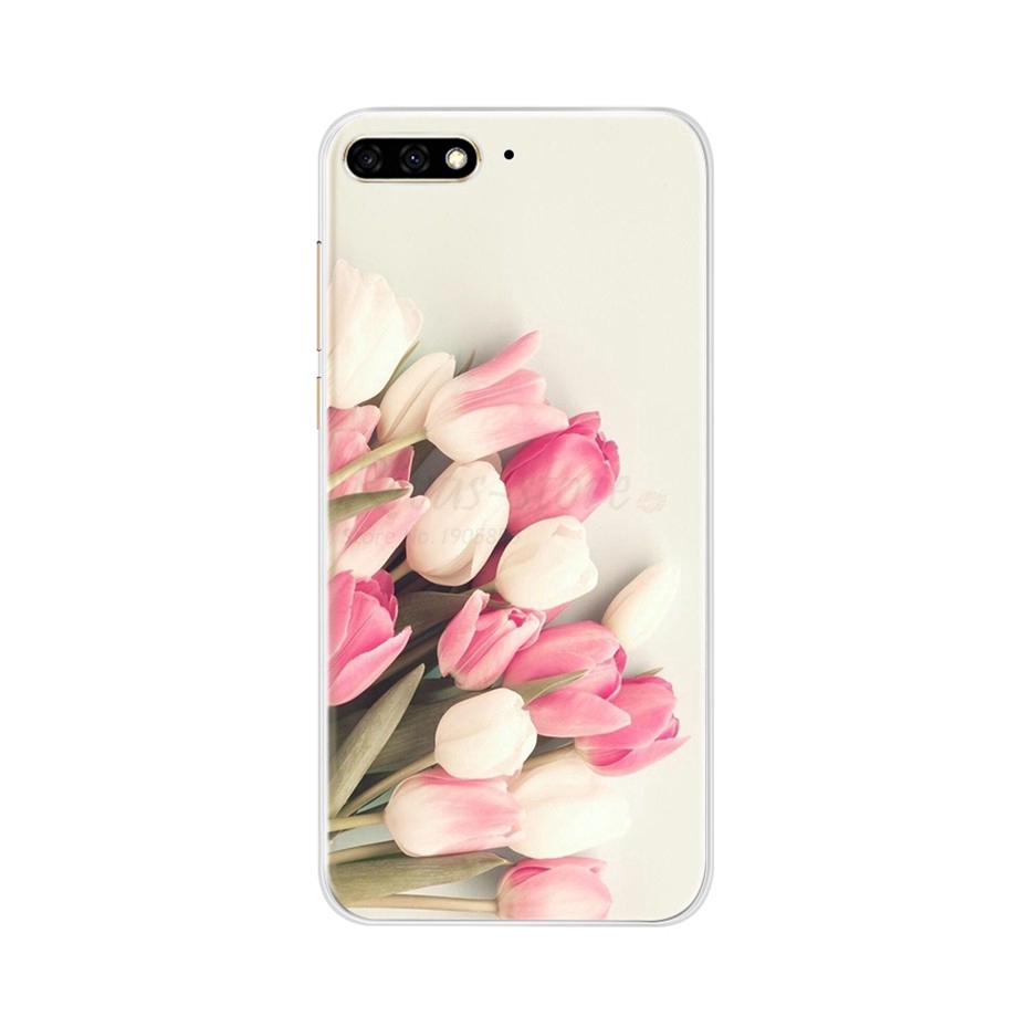 Ốp điện thoại TPU silicone dẻo in họa tiết nhiều mẫu tùy chọn xinh xắn cho HUAWEI Y7 PRO 2018 2019