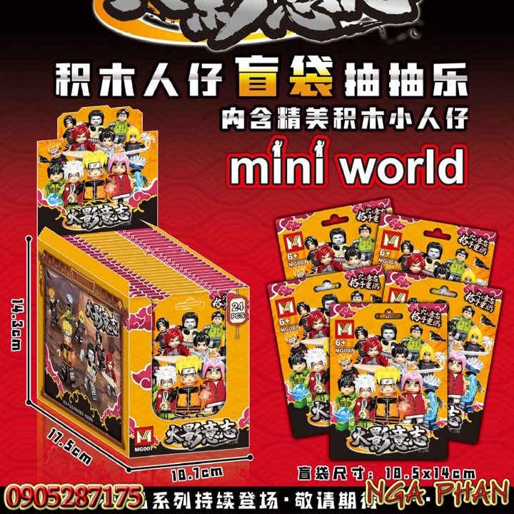 Minifigures Nhân Vật Ninja Naruto Boruto Siêu Đẹp Đồ Chơi Xếp Hình Lắp Ráp Lego MG MOC DIY