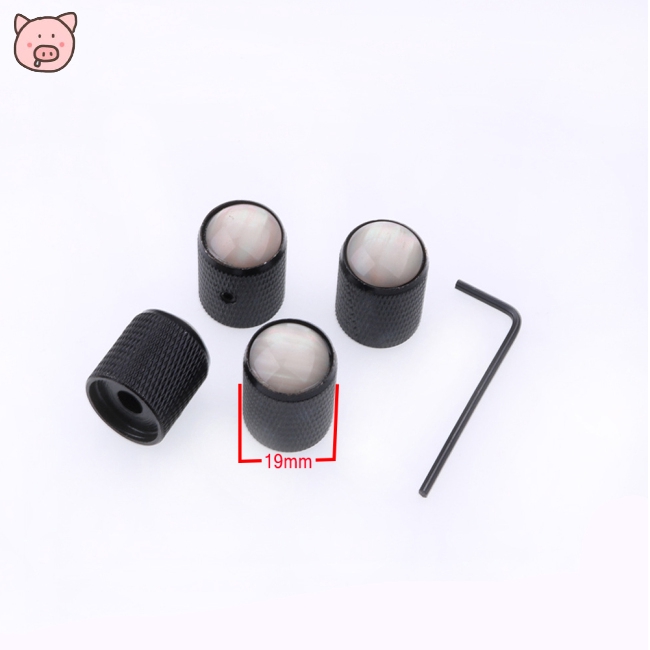 4PCS/Set Metal Dome Tone Tunning Knob with Volume Control Buttons for Electric Guitar Bass
