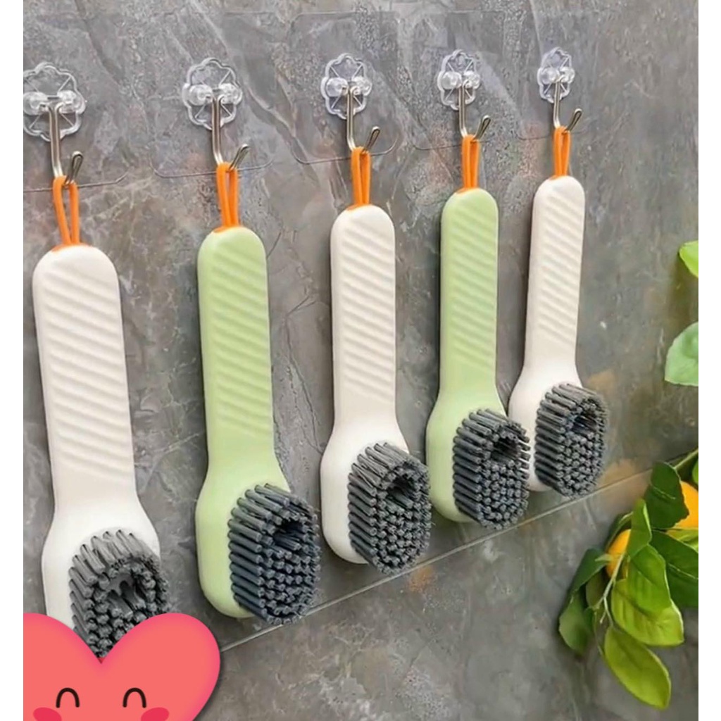 Bàn chải cọ giày, dép có ngăn chứa xà phòng tiện dụng