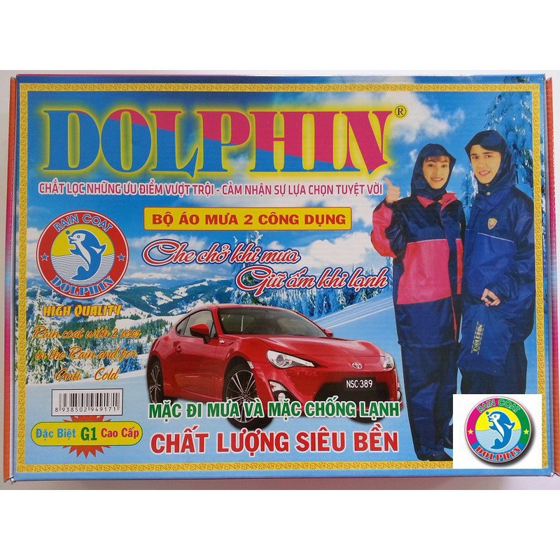 Áo mưa bộ 2 lớp Dolphin G1 thời trang