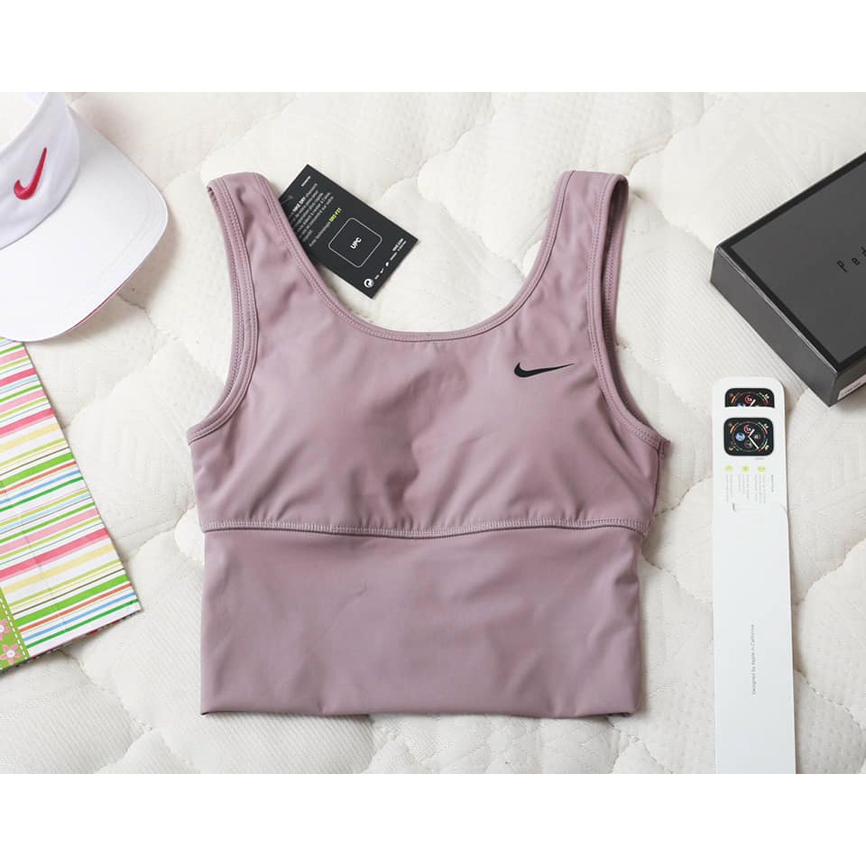 Áo bra thể thao nữ cổ tròn tập gym yoga earobic có kèm mút