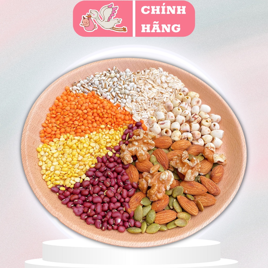 Bột/Hạt hữu cơ Ăn dặm Đủ loại Túi zip 100g - Hạt kê/Đậu gà/Đậu Hà Lan/Diêm mạch/Đậu lăng đỏ/Bột Bắp/Bột Năng