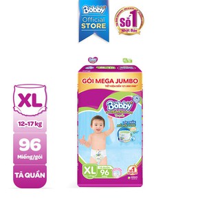 [MKBMBOB1810 - 8% đơn 400K] Combo 2 Tã quần Bobby - Đệm thấm lưng mồ hôi Mega Jumbo XL96