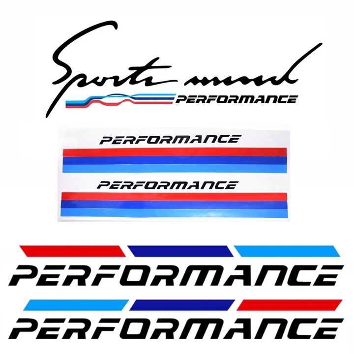 Combo 2 tem dán cửa + 2 tem dán gương + tem sport mind Performance 02