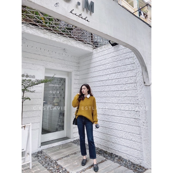 Áo len hàn quốc 4 tông màu chất cực kì dày dặn | BigBuy360 - bigbuy360.vn