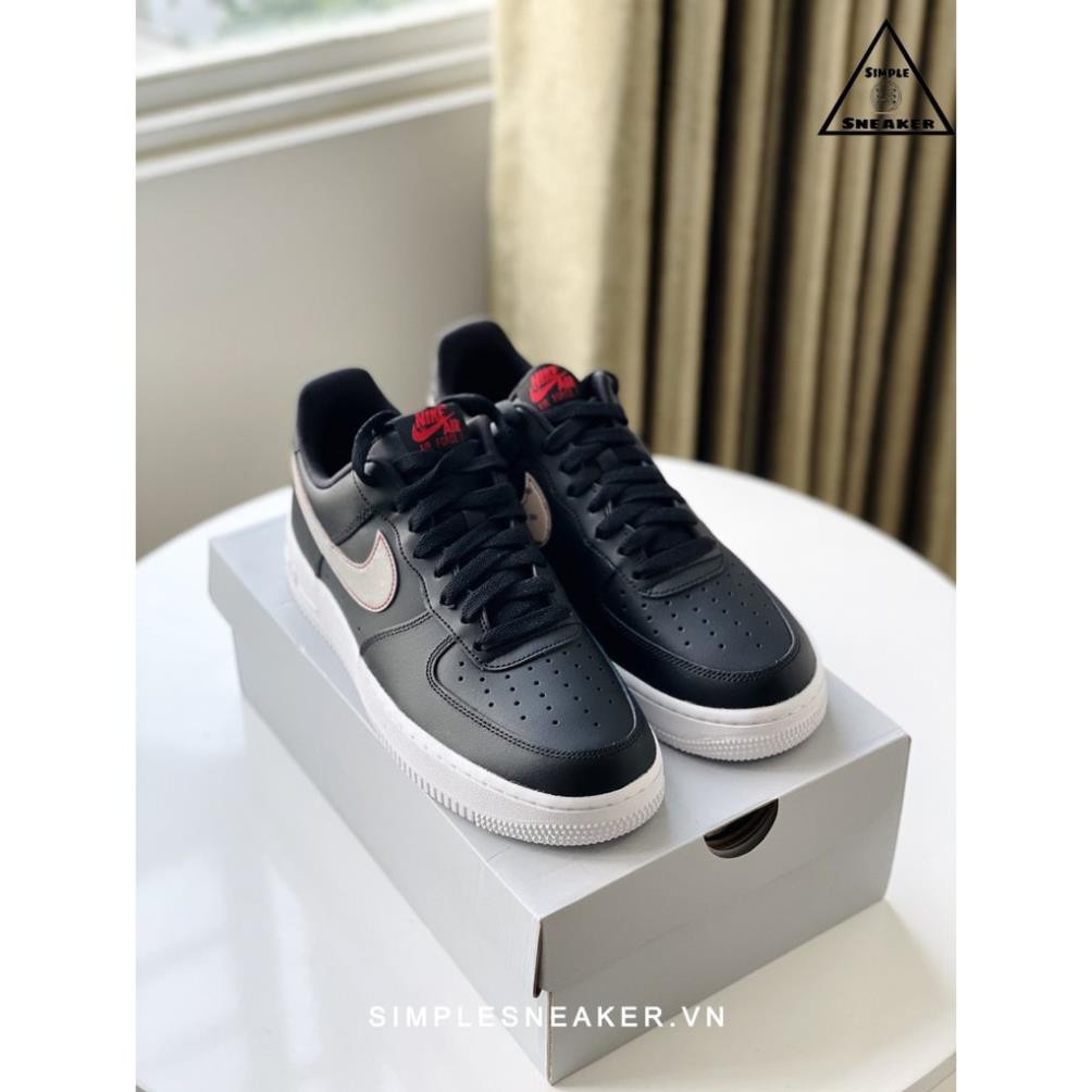 Giày Nike AF1 Chính Hãng  🔴FREESHIP🔴Nike Air Force 1 Core Black 3M - Phản Quang Cực Đẹp Xịn