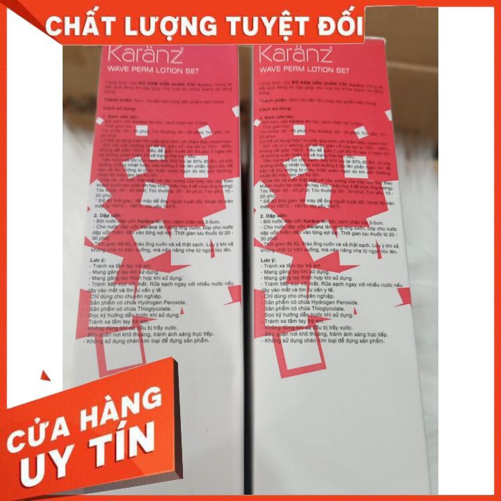 BỘ KEM UỐN NÓNG QUĂN KARANZ COLLAGEN 525ml*2 tạo kiểu giữ nếp ,định hình kiểu tóc thời trang, bắt kịp xu thế